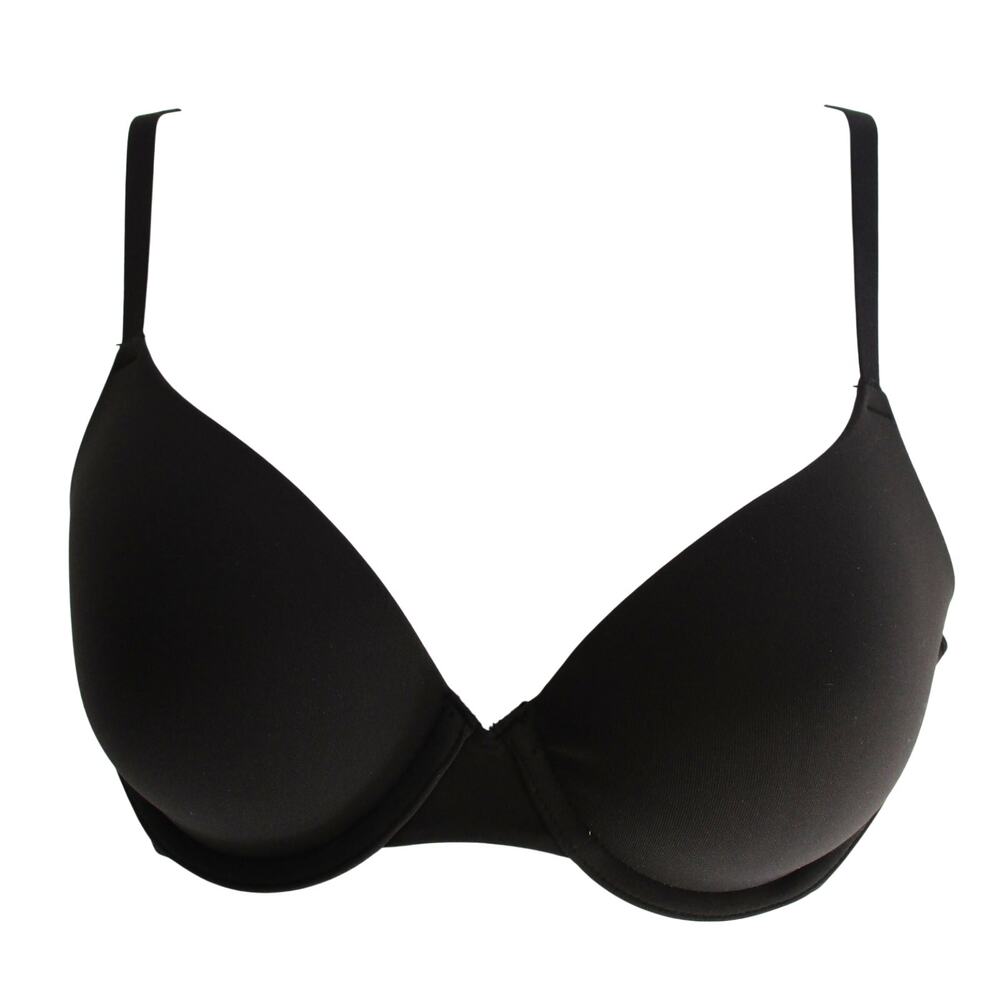 Nwt SKIMS Sz 34C Fits Everybody T-Shirt Demi Bra Onyx Black